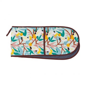 Double Oven Mitt | White Cockatoos | Cotton